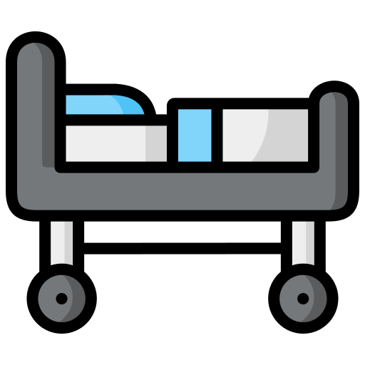 Łóżko szpitalne Generic Outline Color ikona