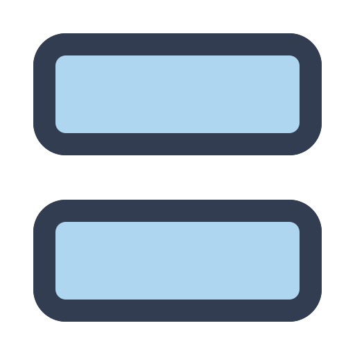 Horizontal bars Generic Blue icon