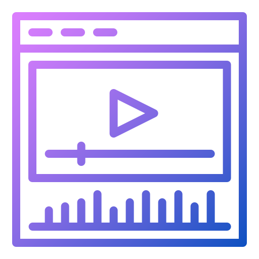 reprodutor de vídeo Generic Gradient Ícone