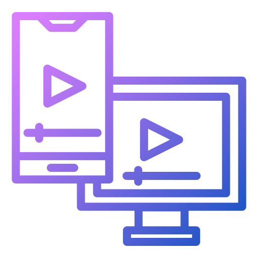 Stream video Generic Gradient icon