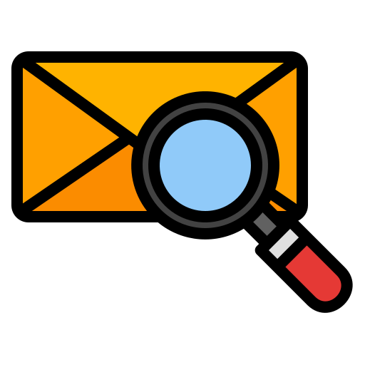 Search mail Generic Outline Color icon