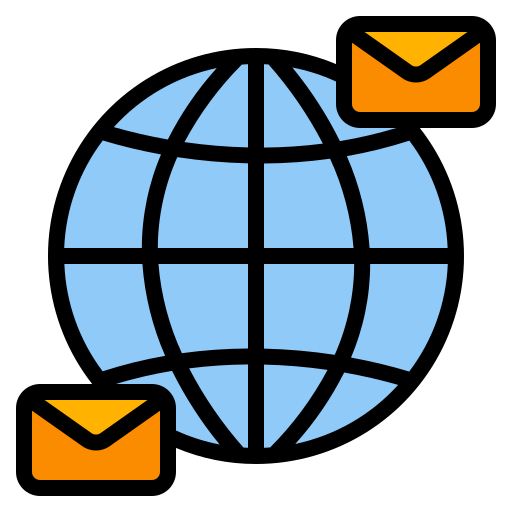 국제 우편 Generic Outline Color icon