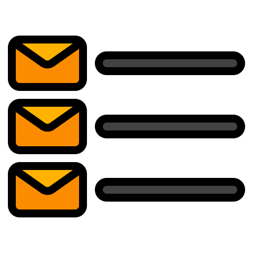 Mail list Generic Outline Color icon
