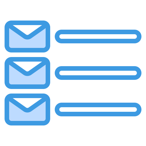mail lijst Generic Blue icoon