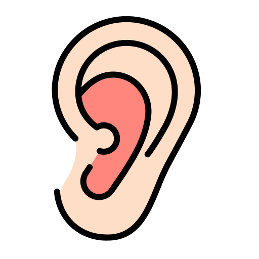 oído Generic Outline Color icono