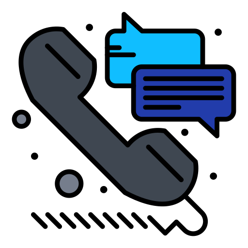 telefoongesprek Flatart Icons Lineal Color icoon