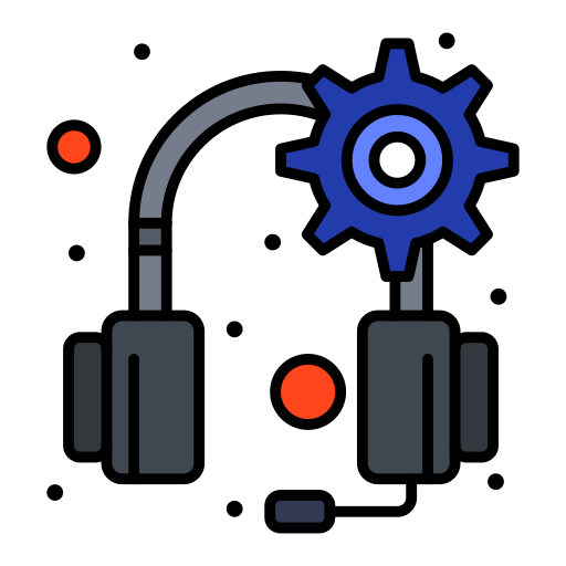 Headset Flatart Icons Lineal Color icon