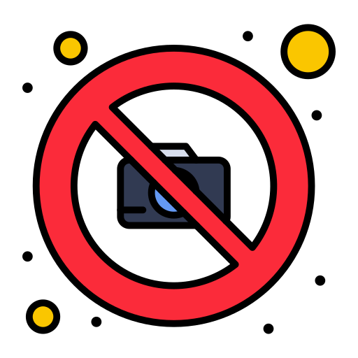 No camera Flatart Icons Lineal Color icon