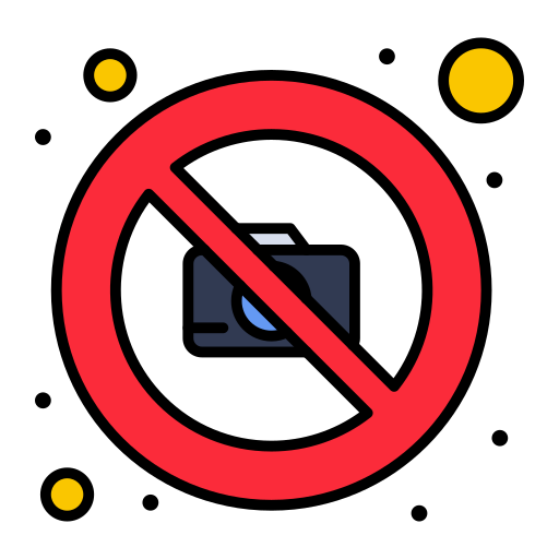 no camaras Flatart Icons Lineal Color icono