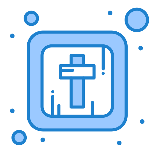 Cross Generic Blue icon