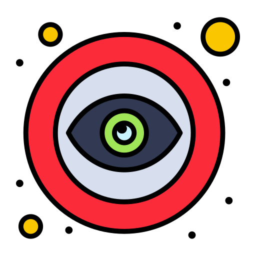Eye Flatart Icons Lineal Color icon
