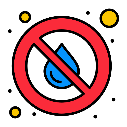 no hay agua Flatart Icons Lineal Color icono