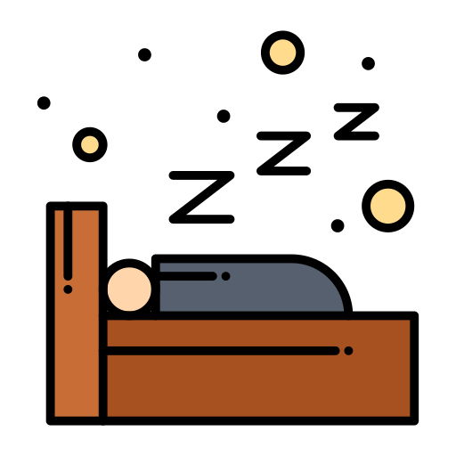 dormido Flatart Icons Lineal Color icono