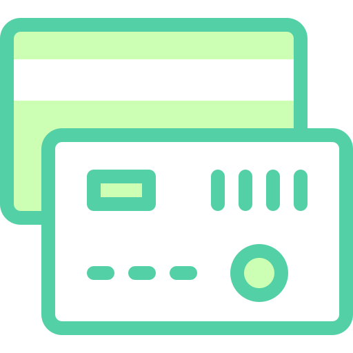 tarjeta de crédito Detailed color Lineal color icono