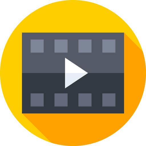 Movie Flat Circular Flat icon