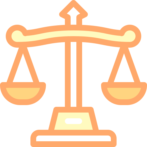 escala de justicia Detailed color Lineal color icono