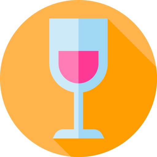 Wine glass Flat Circular Flat icon
