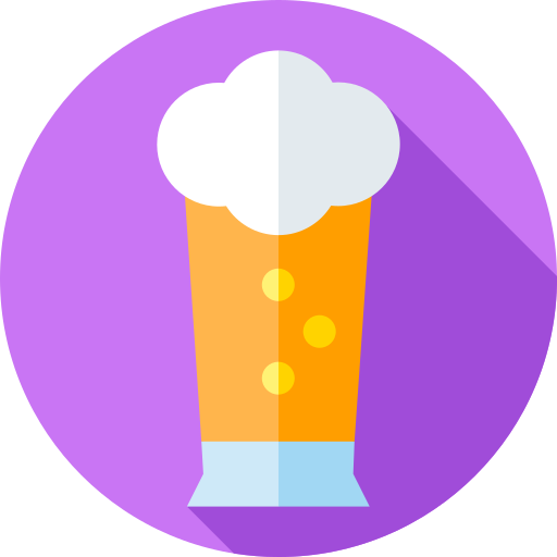 Pint of beer Flat Circular Flat icon
