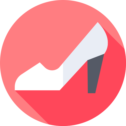 High heels Flat Circular Flat icon