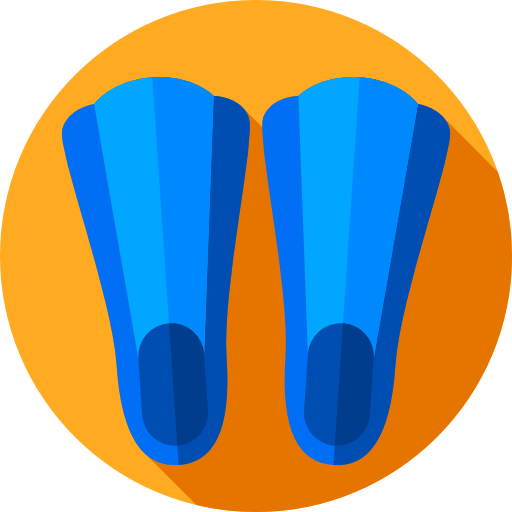 Flippers Flat Circular Flat icon
