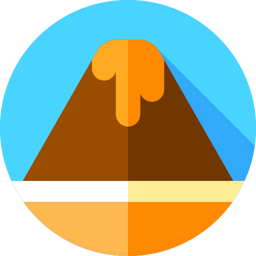 Volcano Flat Circular Flat icon