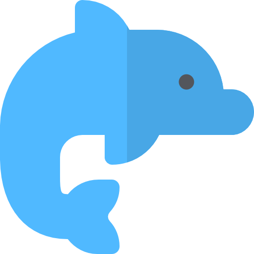 dolfijn Basic Rounded Flat icoon