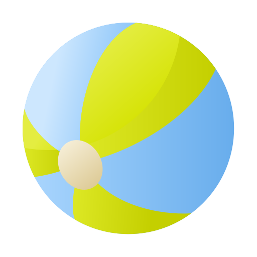 пляжный мяч Generic Flat Gradient иконка