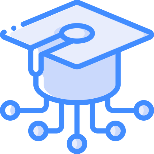 sombrero de graduacion Basic Miscellany Blue icono