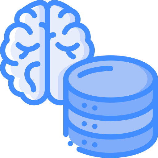 Brain server Basic Miscellany Blue icon
