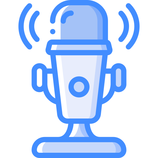 Microphone Basic Miscellany Blue icon