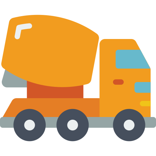 mixer vrachtwagen Basic Miscellany Flat icoon