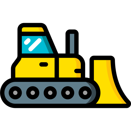 Bulldozer Basic Miscellany Lineal Color icon