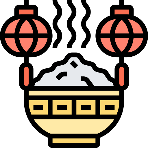 Rice bowl Meticulous Lineal Color icon