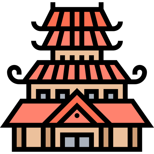 Пагода Meticulous Lineal Color иконка