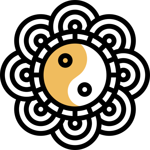 yin yang Meticulous Yellow shadow ikona
