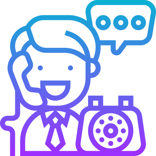 telefoongesprek Meticulous Gradient icoon
