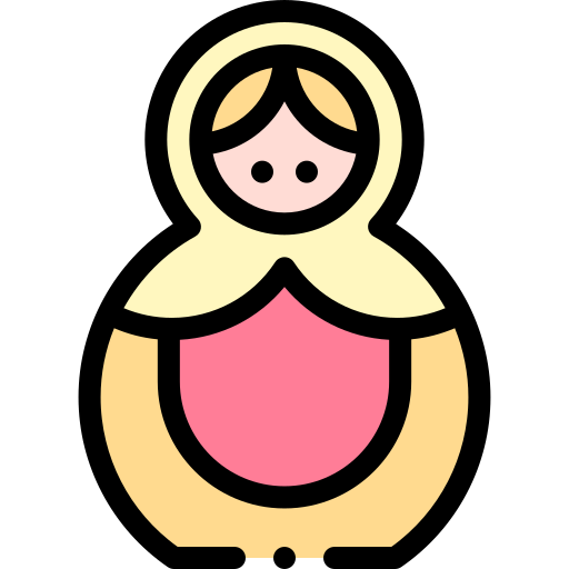 Matryoshka doll Detailed Rounded Lineal color icon