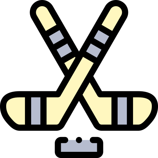 Ice hockey Detailed Rounded Lineal color icon