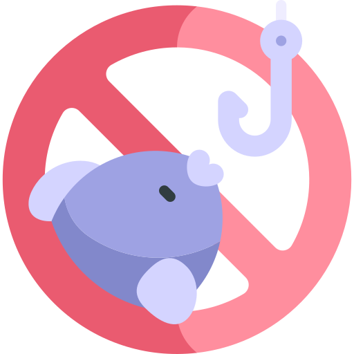 No fishing Kawaii Flat icon