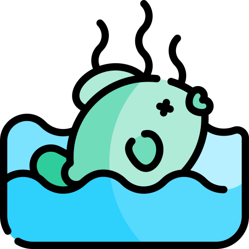 Dead fish Kawaii Lineal color icon