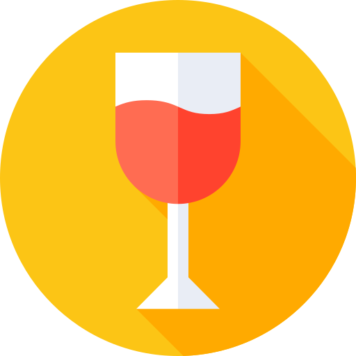 Wine Flat Circular Flat icon