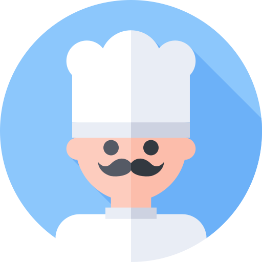chef Flat Circular Flat Icône