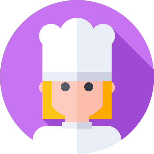 chef Flat Circular Flat Icône