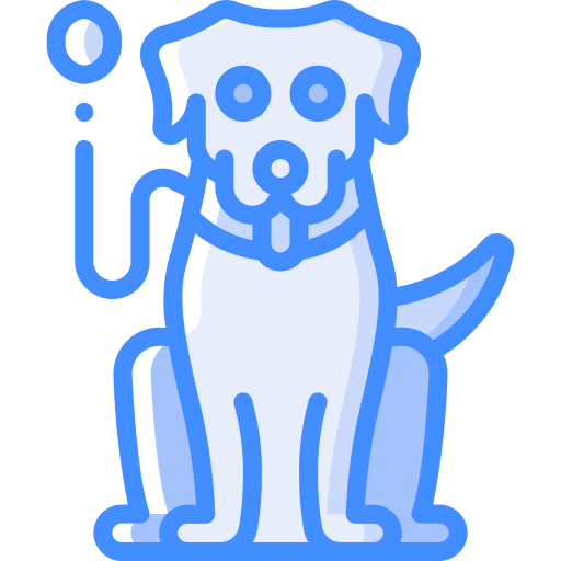 Dog walking Basic Miscellany Blue icon