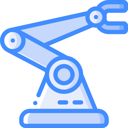 Robot arm Basic Miscellany Blue icon