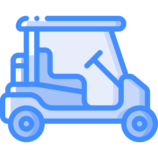 Golf cart Basic Miscellany Blue icon