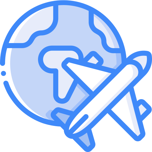 vliegtuig Basic Miscellany Blue icoon