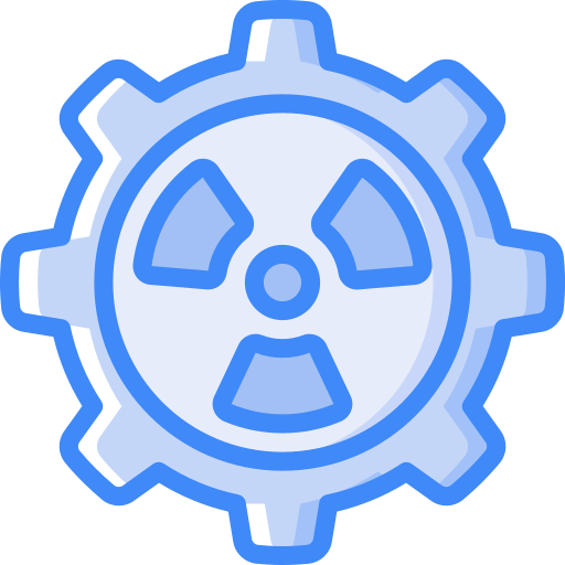 energía nuclear Basic Miscellany Blue icono