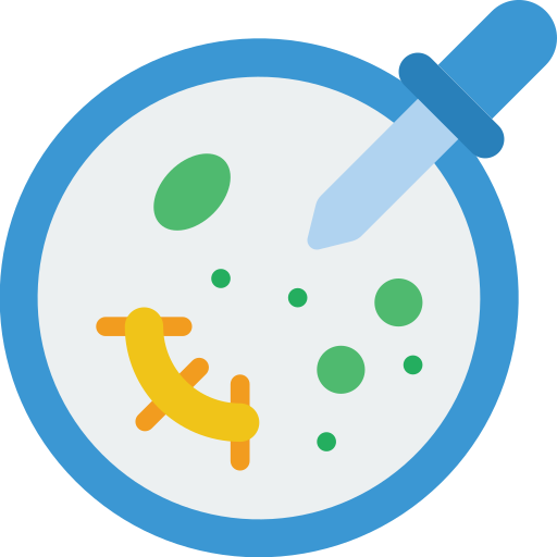 microbiología Basic Miscellany Flat icono