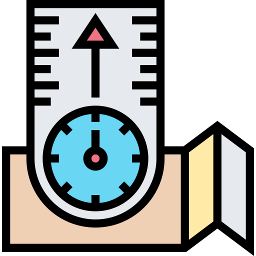 kompas Meticulous Lineal Color icoon